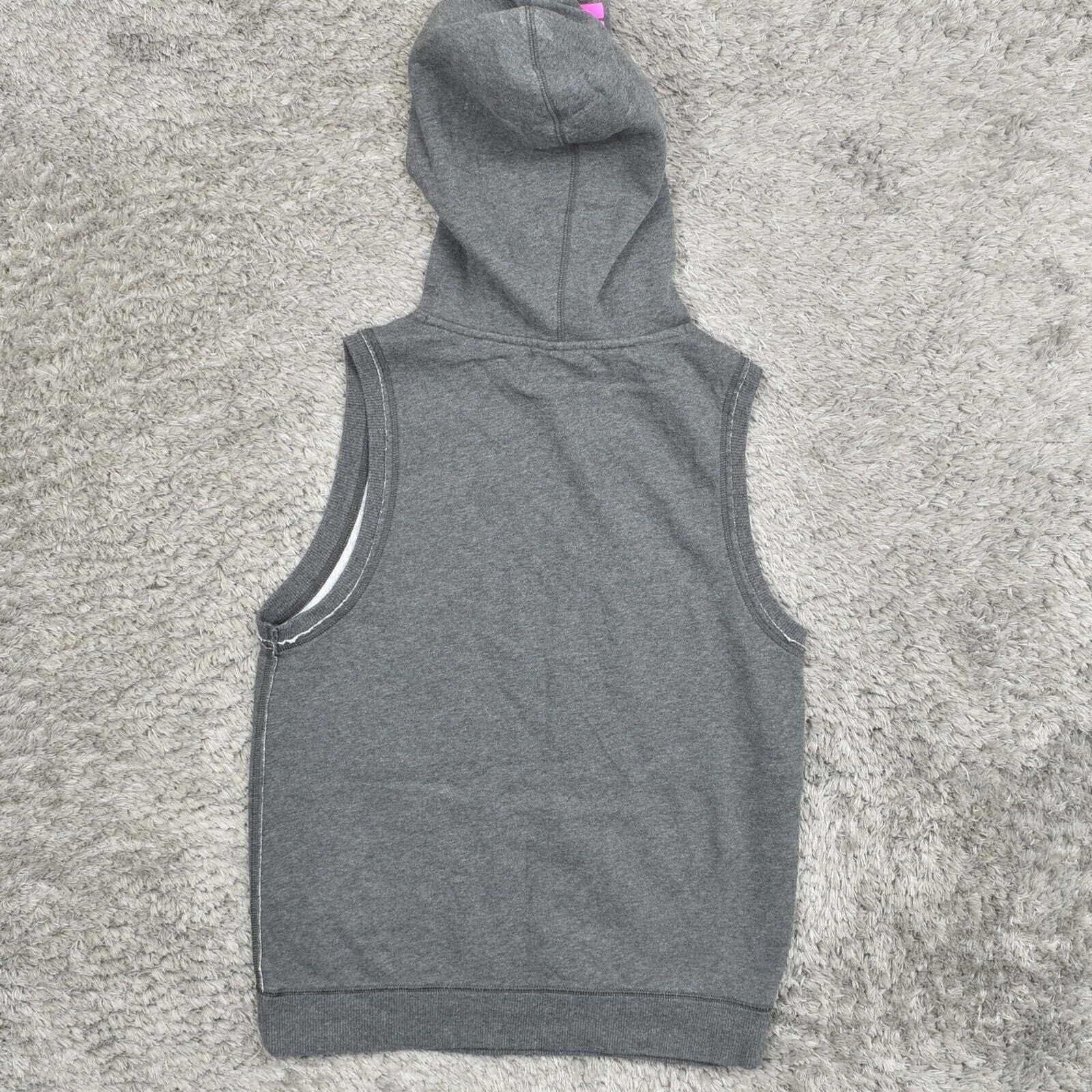 Under Armour Women's Size M Pullover Hoodie Tank Gray Sleevless Cotton thumbnail 3