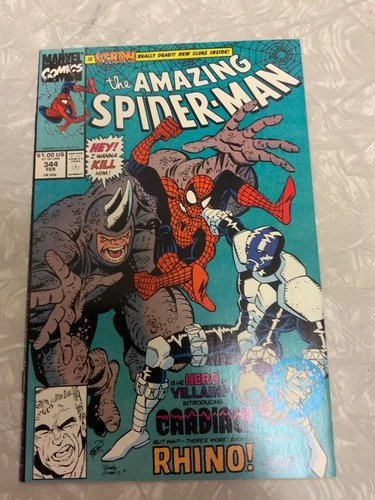 Amazing Spider-Man #344 (1991) VF Condition! 1st Cletus Kasady! CARDIAC