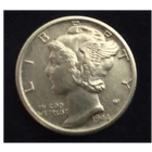 1944 Mercury (Winged Liberty Head) Dime 10C Silver US Coin Uncertified