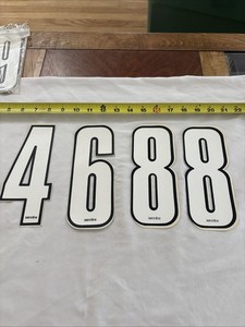 NOS 7” Zeronine Vintage Old School BMX Racing Number Plate Stickers LOT
