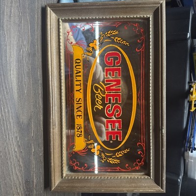 Vintage Genesee Lighted Beer Advertising Sign Bar Top Cash Register Bar Mancave