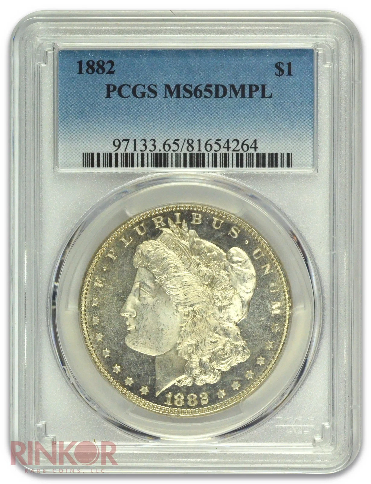 1882 $1 Morgan Dollar PCGS MS 65 DMPL