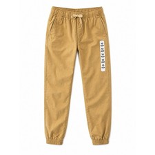 Children s Place Boys Khaki Jogger Pants Size 10 Elastic Waist Pull-On Beige