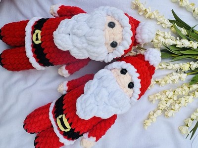 Handgemachter Amigurumi Weihnachtsmann   Häkelpuppe, Unikat, Geschenkidee