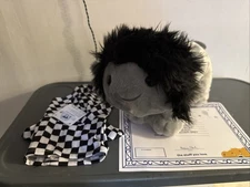 Build-A-Bear Emo Axolotl Stuffed Animal With Checker Hoodie & Certificate