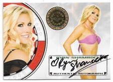 2012 12 BENCHWARMER VEGAS BABY RYAN SHAMROCK AUTO AUTOGRAPH ON CARD WWE DIVA!