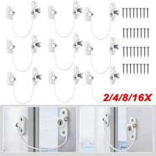 4/8/16PCS Window Locks Child Safety Restrictor for UPVC Window Safety with Key