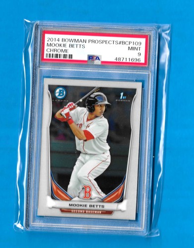 Mookie Betts 7 card ROOKIE GRADED LOT - Bowman Chrome PSA 9"s FOR SHOPS, ETC