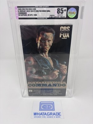 Commando VHS 1986 CBS Fox First Release   VGA 85+  SEALED White Watermarks
