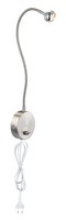 Globo W Serpent Wandleuchte Metall Nickel Matt, Led - 52 Cm, Warmweiß, 180 Lm, M