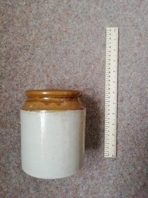 Vintage traditioneller Topf aus Stein glasiert ca. 15 cm hoch, schönes Stück (ref 1)