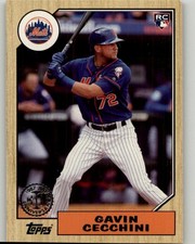 2017 Topps Gavin Cecchini 1987 30th Anniversary #87-110 New York Mets