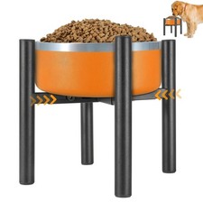 Lifted Dog Bowl Stand - Without Bowls Single Raise Pet Food Table Adjustable