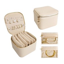 Travel Jewelry Case, Small Travel Jewelry Box with 6 Velvet Jewelry Bag Mini ...