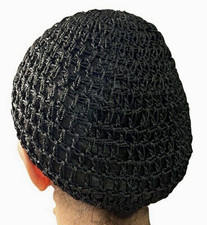 Stretch Black Nylon Hair Net Bun Cover, Round 4.5 in, For Women