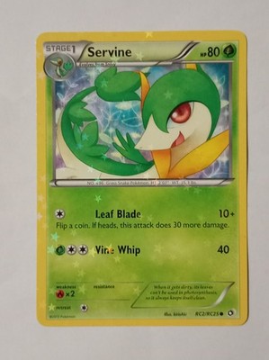 Pokemon Karten Karte Servine Strahlende Sammlung Karte RC2/RC25 GUTER ZUSTAND 2013