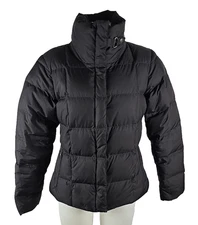 Eddie Bauer Womens Goose Down Puffer 700 Fill Power Black Jacket Coat Sz Small