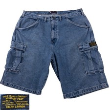 Vintage Polo Ralph Lauren Jean Baggy Cargo Shorts Mens 44 Military Freightor Y2K