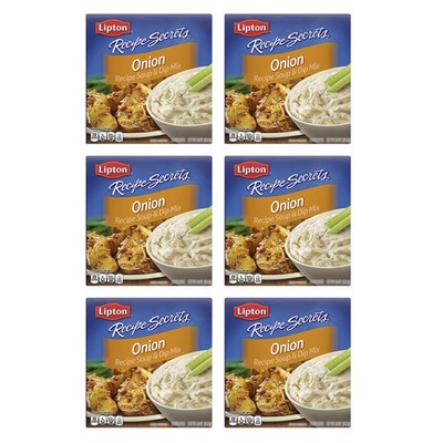 Lipton Recipe Secrets Onion Soup and Dip Mix Pack of 6 Instant Flavor 2oz