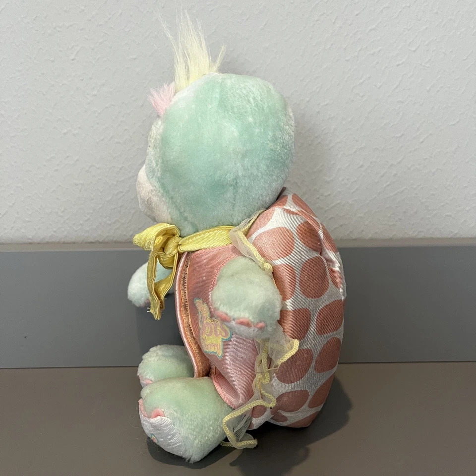 Mochila Mattel Turtle Tots Torry 1988 de colección 9" de peluche concha Foto 3 de 4