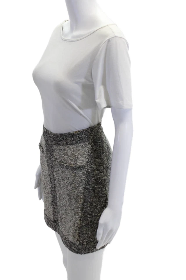 Rag & Bone Women Black Mini Pencil Skirt Size S - Image 2 of 4