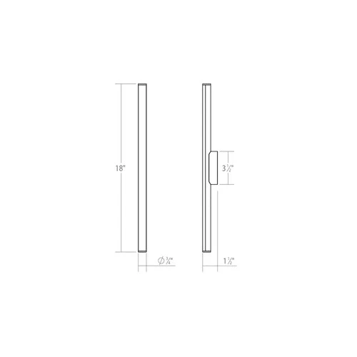 Sonneman 3771-18 Fino 18"W LED Bath Bar - Black - Picture 2 of 7