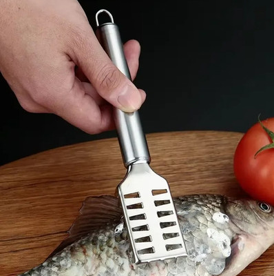 1pc Stainless Steel Fish Scale Scraper Knife Sawtooth Boning & Filleting Tool