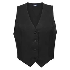 FAME (A DELTA PLUS GROUP COMPANY) 23342 Fitted Vest,Female,Black,V42L,G