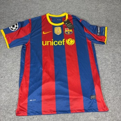 Nike FC Barcelona Messi #10 Jersey 2XL Red Blue Soccer Dri Fit NWT