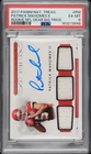 Patrick Mahomes 2017 National Treasures Trios RPA /99 PSA 6 Rookie RC Patch Auto