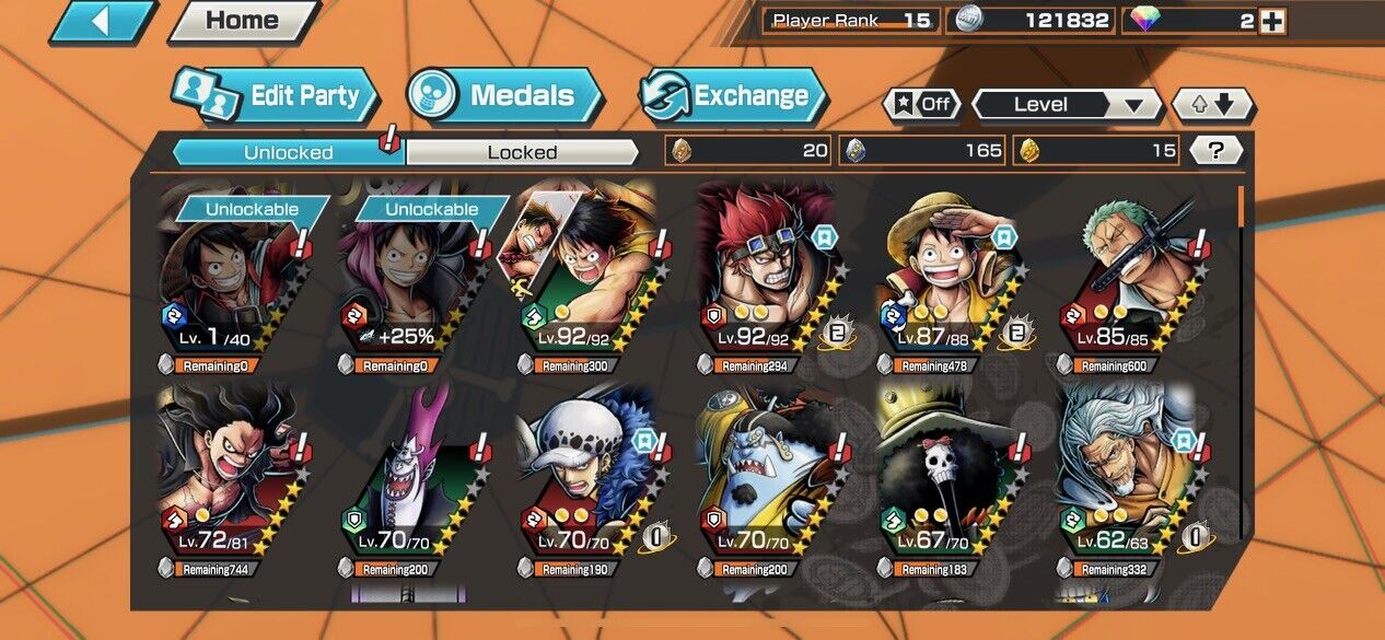 one piece bounty rush Account (iOS)