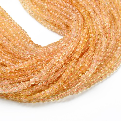 Yellow Citrine Genuine Quality Faceted Cube Beads Full Strand 15.5" 4x4mm PRP464 - Picture 3 of 8