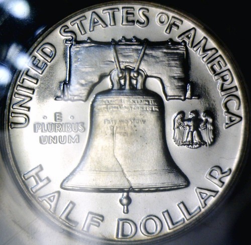 1953 ERROR ANACS PR66 Struck Thru Thread SILVER Franklin Half GEM PROOF Coin - Picture 10 of 14