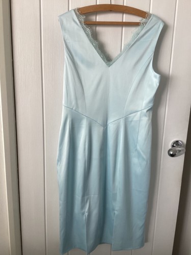 Nicholas Millington 2 Piece, Dress and Coat, Size 14,Pale Blue, Dressy, Vintage - Picture 4 of 14