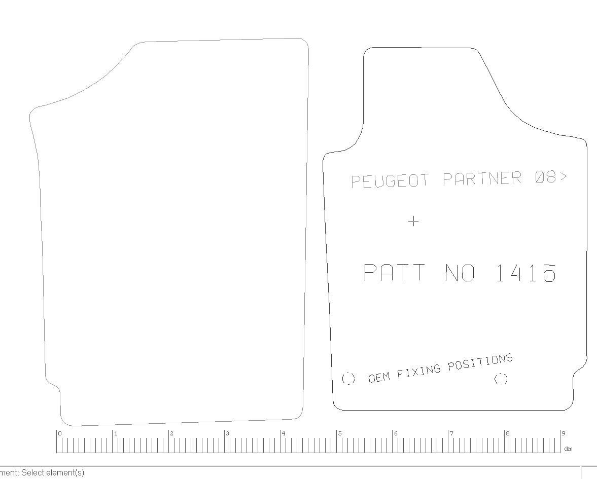 Car Mats for Peugeot Partner 2 Seat Van 1997 to 2008 Tailored Black