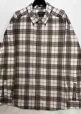 Eddie Bauer Shirt Mens XXL Nice Plaid Button Down Wrinkle Resistant Relaxed Fit