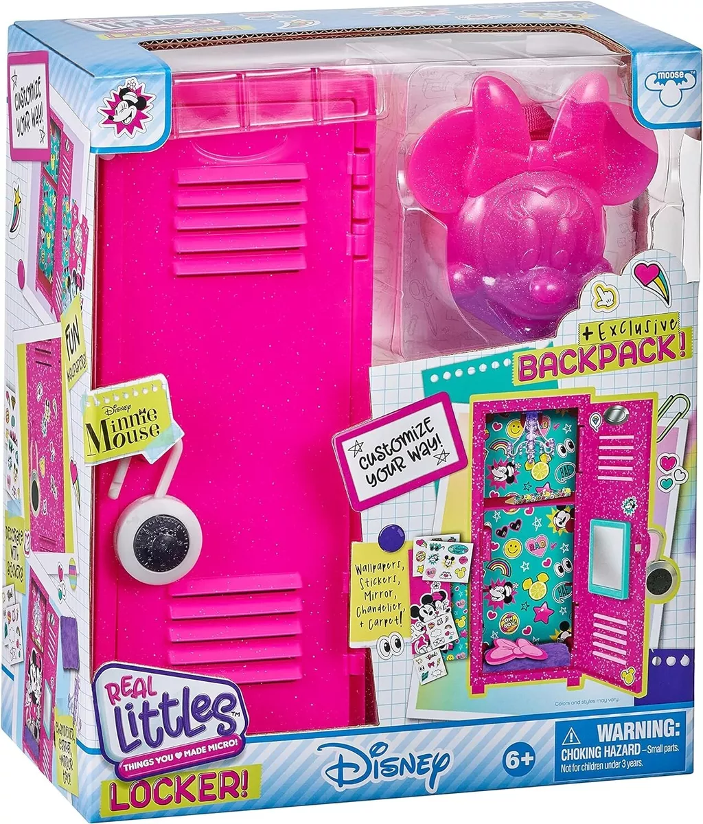 REAL LITTLES Disney - Minnie Mouse Locker and Exclusive Backpack, Locker  with 10 | eBay