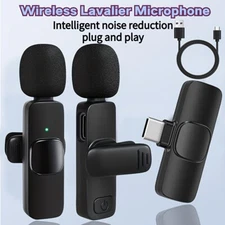 Wireless Lavalier Microphone Clip-on Microphone For Phone Audio Video Recording