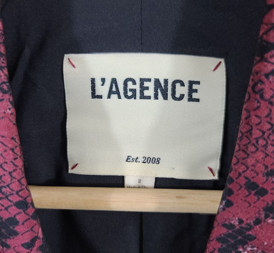 L'AGENCE 2 Kenzie Python Print Blazer Jacket - image 6