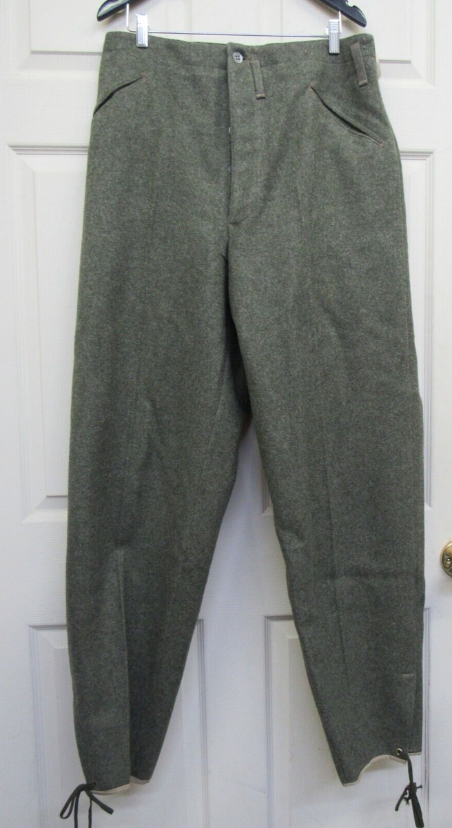 Early Swedish M39 Wool Field Trousers NO CARGO POCKETS OR ANKLE