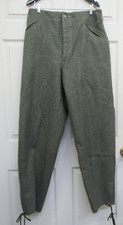 Early Swedish M39 Wool Field Trousers NO CARGO POCKETS OR ANKLE STRAP NOS 33"