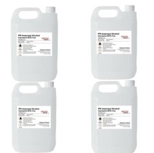 20l Isopropyl Alcohol 99.9% PURE Isopropanol IPA Disinfectant Cleaner 4x5 litres