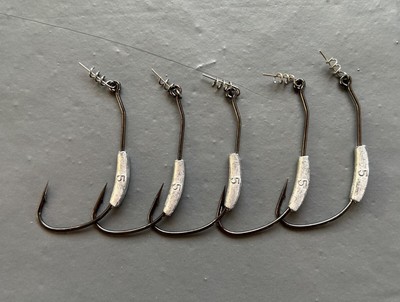 Angeln Meer Bass Hecht Zander Salzwasser Unkrautfrei Köder Haken 5/0