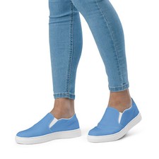 Women  s slip-on canvas shoes, Color: Blue