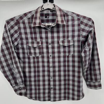 J Ferrar Button Down Shirt Men's Modern Fit Long Sleeve Size XL 17 / 17.5 Neck