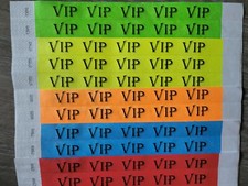 250 PULSERAS TYVEK VIP MULTICOLOR 3/4", PULSERAS DE PAPEL, PULSERA DE EVENTOS