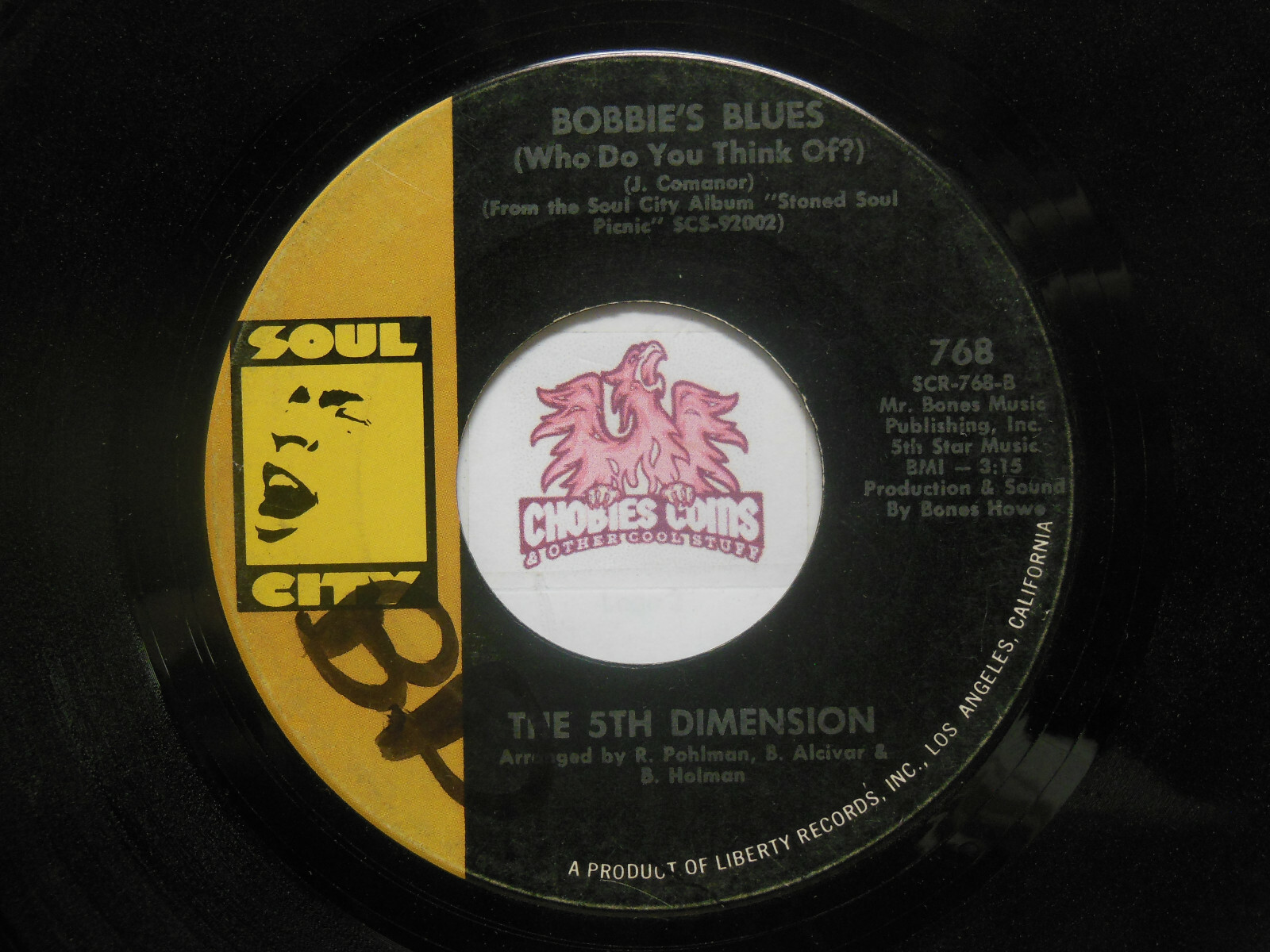 The 5th DIMENSION: Sweet Blindness / Bobbie's Blues, 45 RPM G+ (P0)