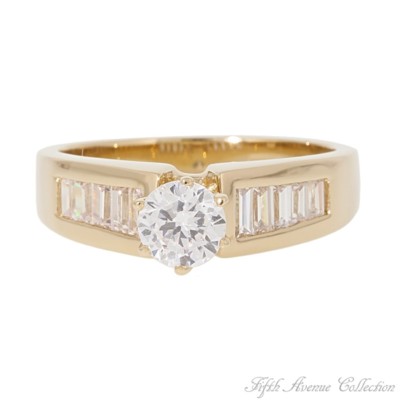 NEW Fifth Avenue Collection Ring Champagne & Roses GOLD - Retails $69.99  Size 6