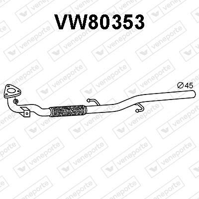 Tuyau d'échappement VW Polo 1.2 12V pour réparer une fuite de gaz