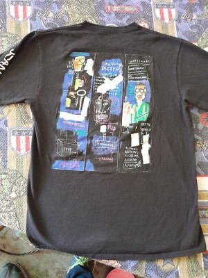 JEAN MICHEL BASQUIAT RARE LONG SLEEVE TEE 2 SIDED DIZZY GIL MEDIUM NY ARTIST